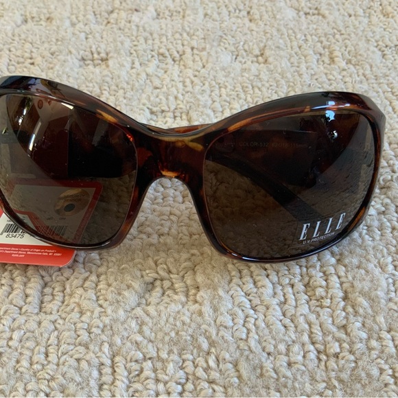 Elle EL 14824 Brown Square Frame Full Rim Acetate Brown Lens Designer Sunglasses Elle Brown Polarized Oversized Sunglasses – Pink Attitude  main image 4
